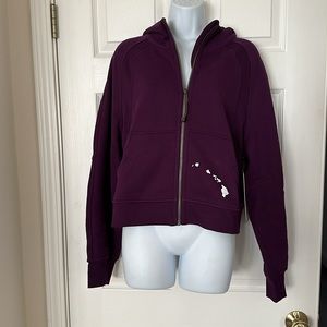 LULULEMON Hawaii SCUBA Oversized Full Zip HOODIE Dramatic Magenta Purple M/L 💜